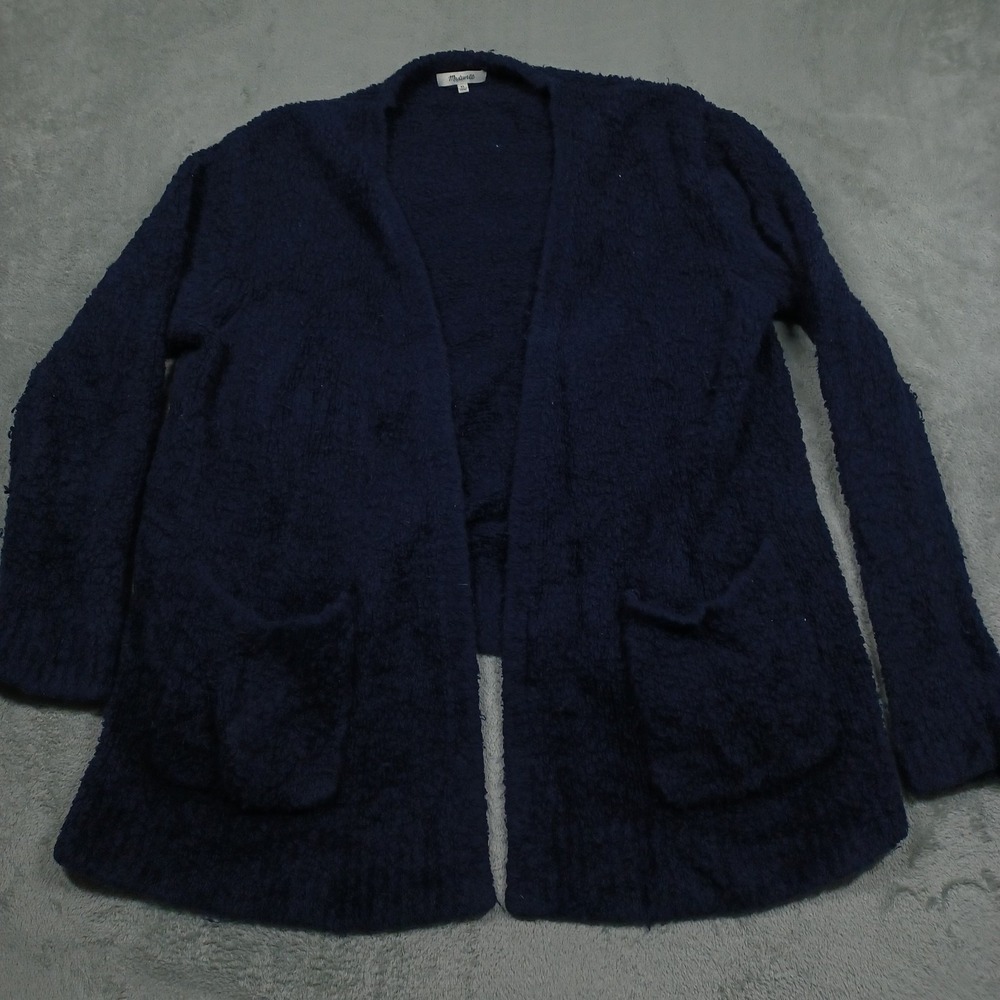 Madewell Sweater Womens XL Blue Cardigan Knit Pockets Preppy Cozy